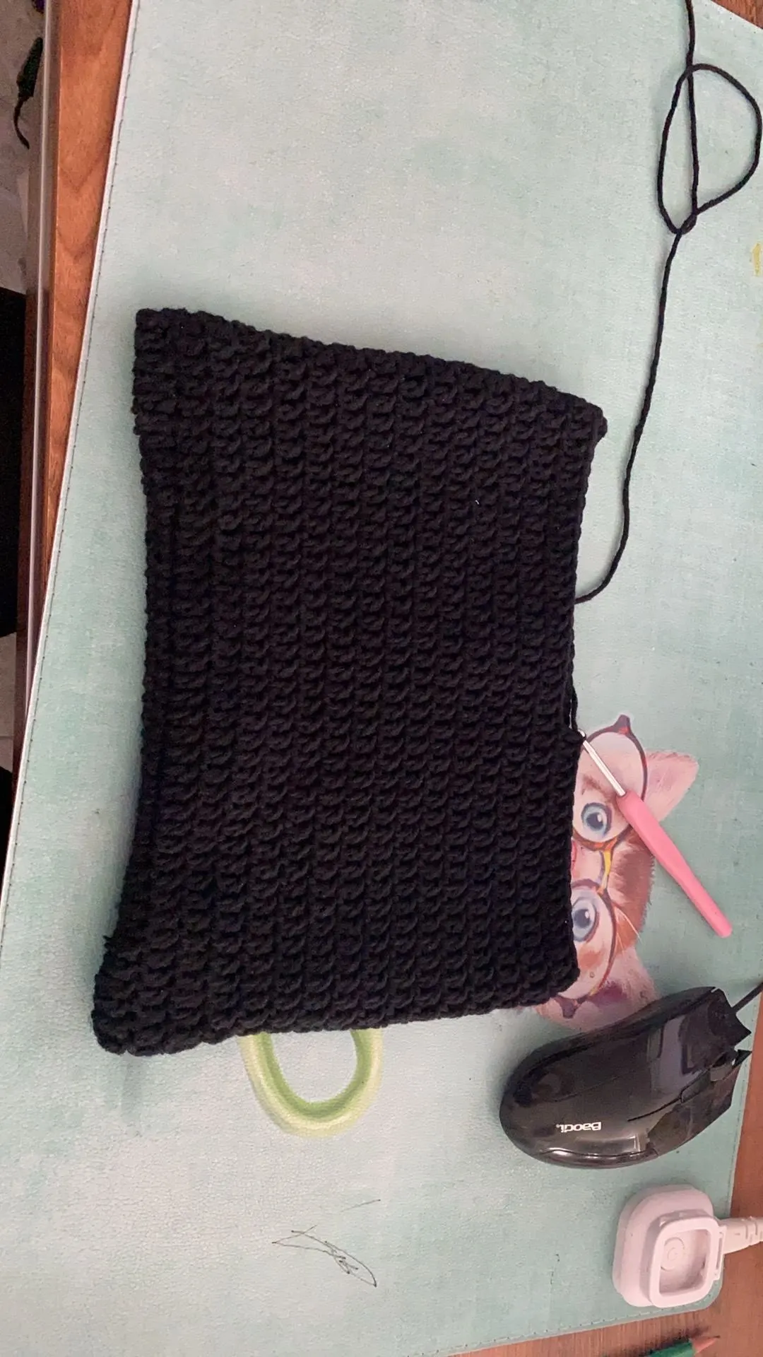 猫耳帽，好黑呀, a crochet project shared by 芸芊手作