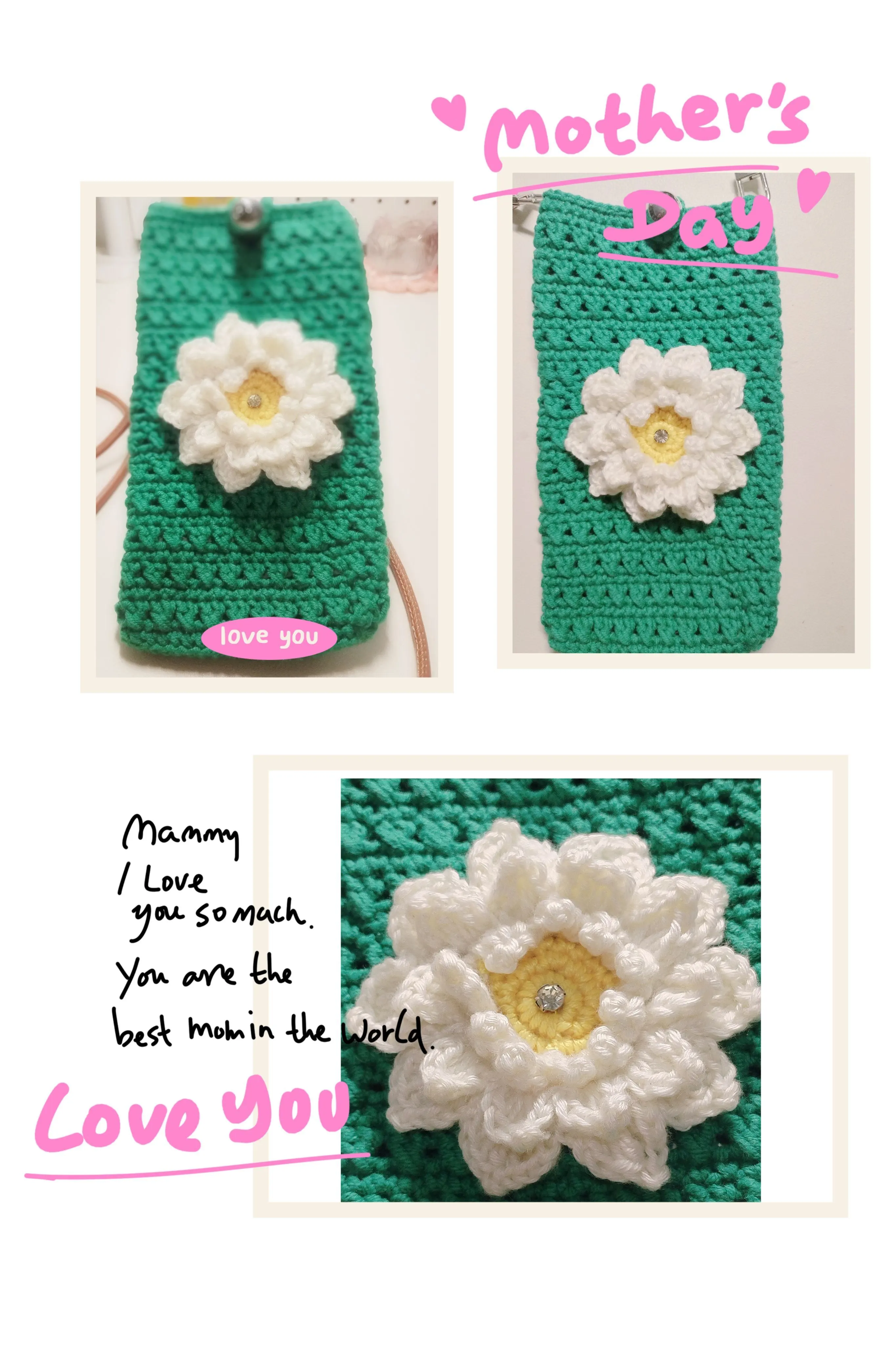 手机包, a crochet project shared by 阿丹的编织生活