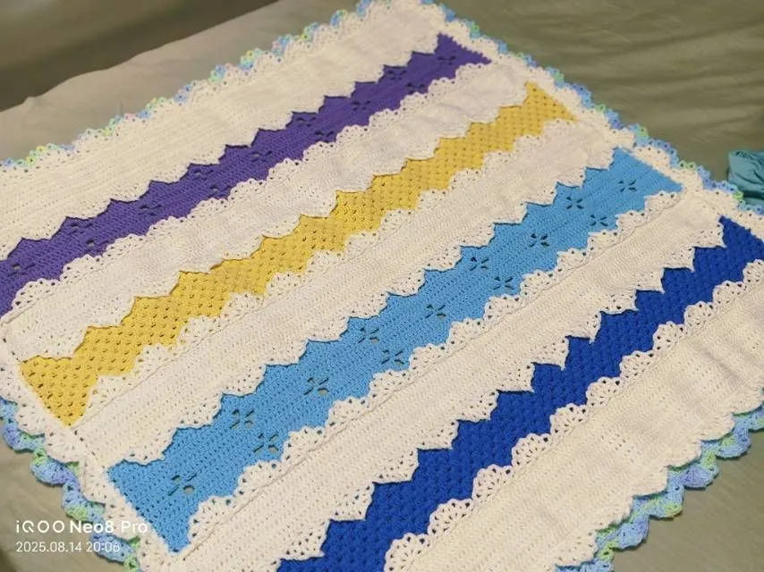 小清新毯子, a crochet project shared by ࿑༊ོྃDianaMoon༂࿐