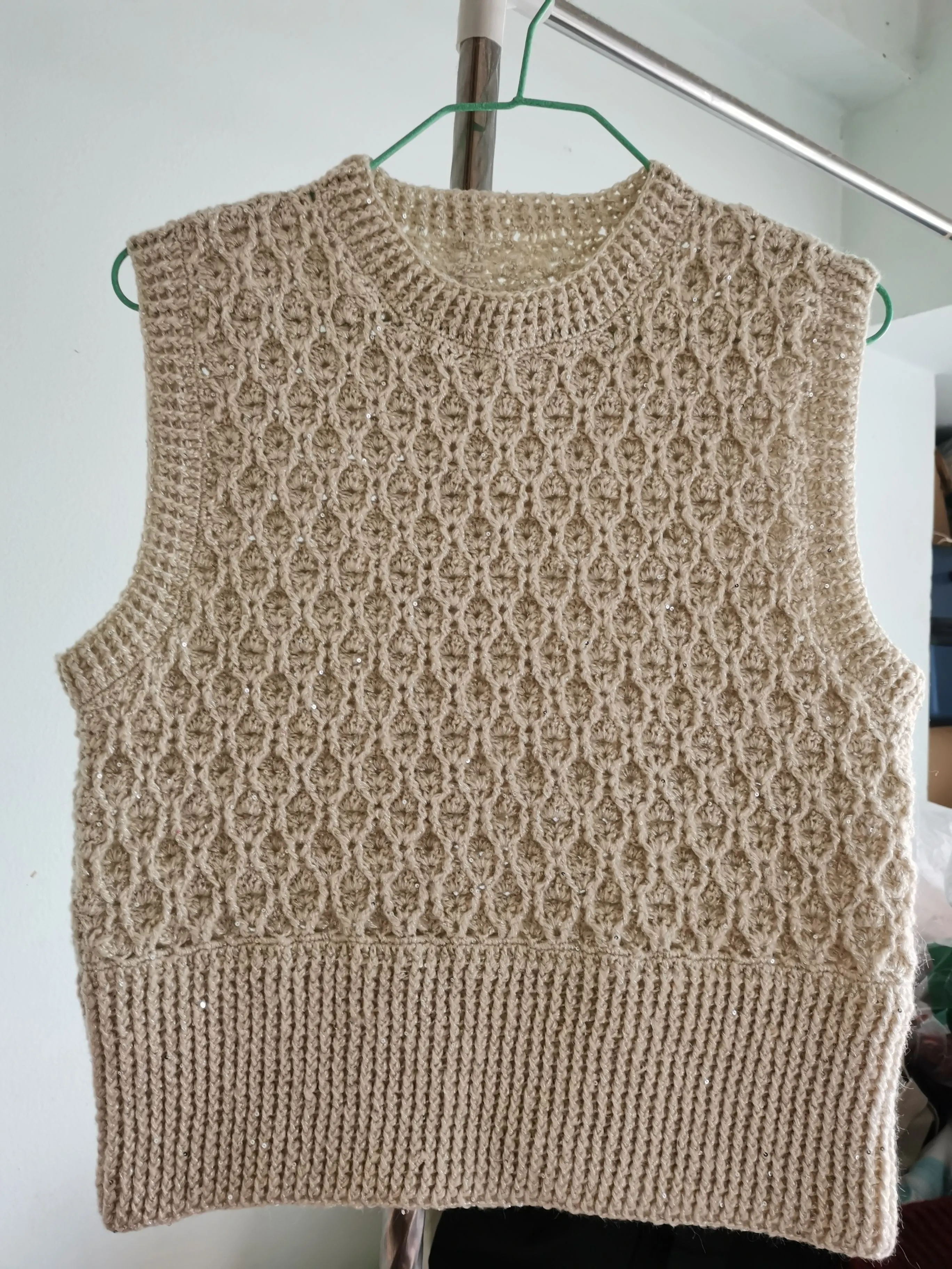 珠羽背心 版型确实好 若隐若现的闪丝加分, a crochet project shared by 安