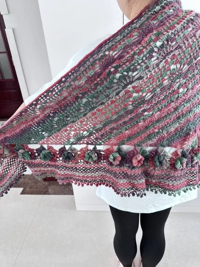 芙蓉披肩, a crochet project shared by 曦果果