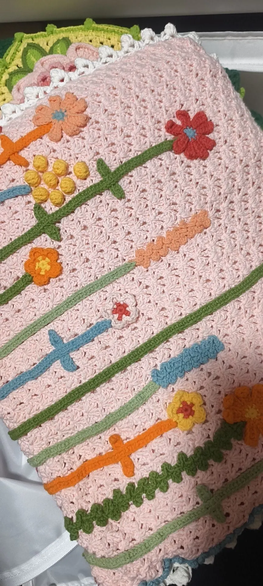 花影抱枕毯, a crochet project shared by 阿白