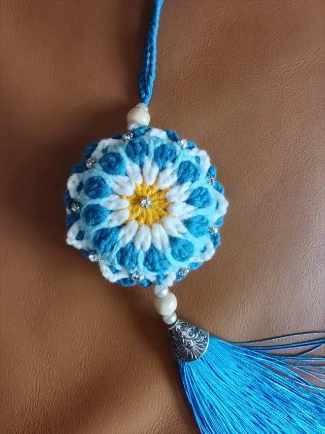 手鞠绣球挂件, a crochet project shared by 婕予手作
