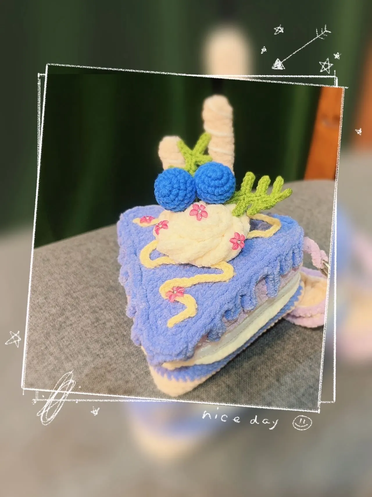 切角蛋糕包——蓝莓款, a crochet project shared by 元