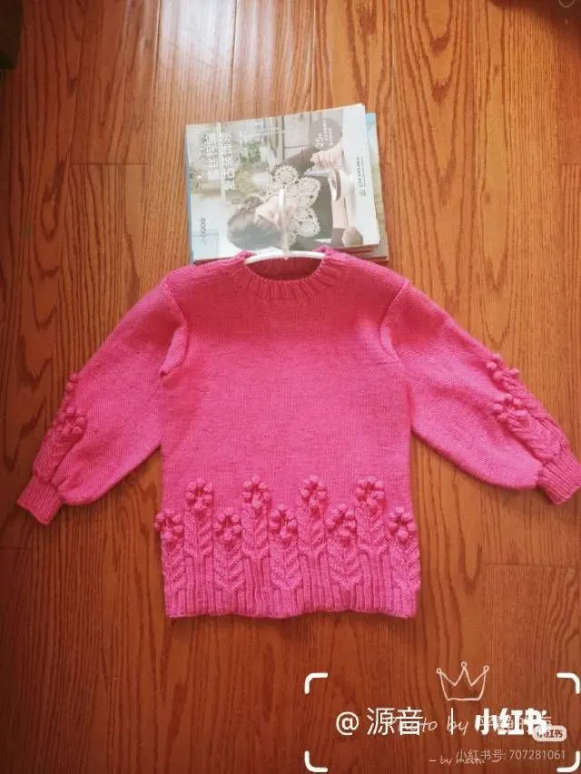 给闺女织的沙棠圆领毛衣, a crochet project shared by 平静的海