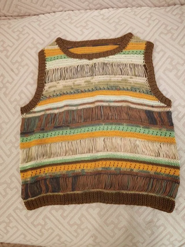 条纹镂空背心, a crochet project shared by 惜音
