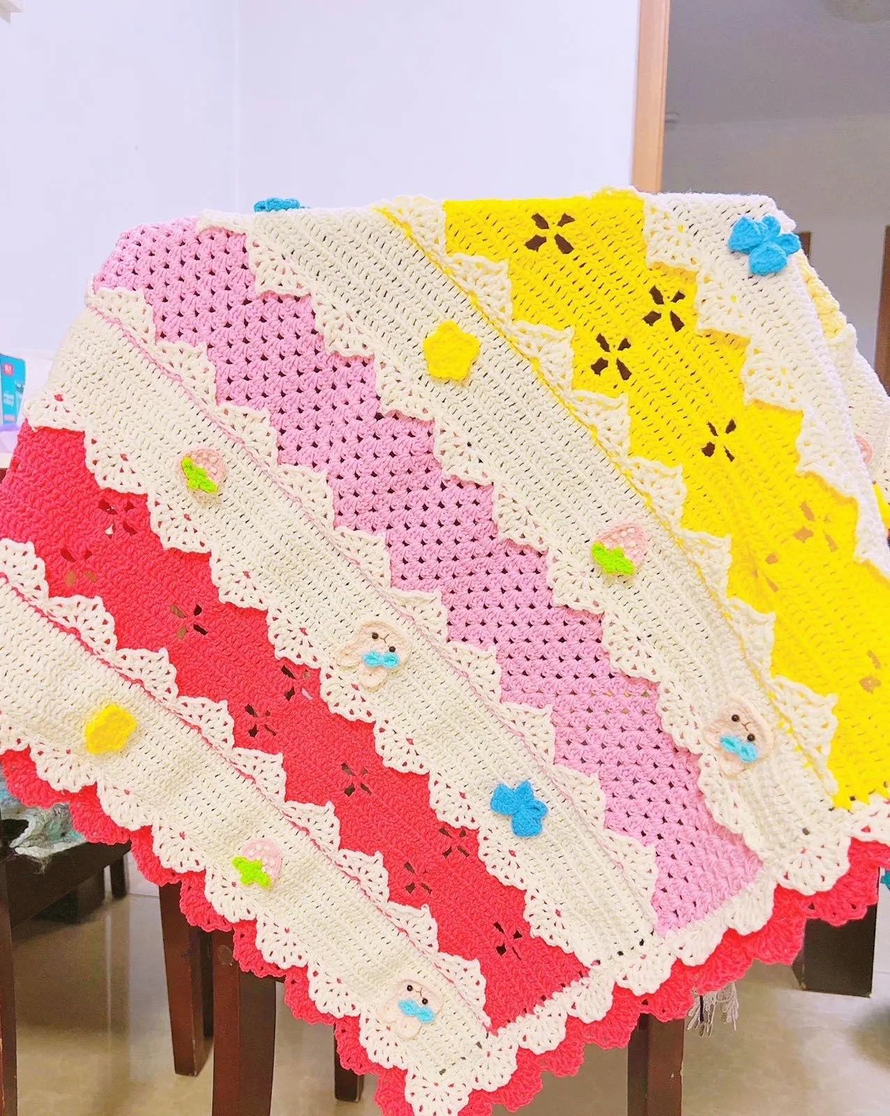 小清新毯子, a crochet project shared by 静若繁花