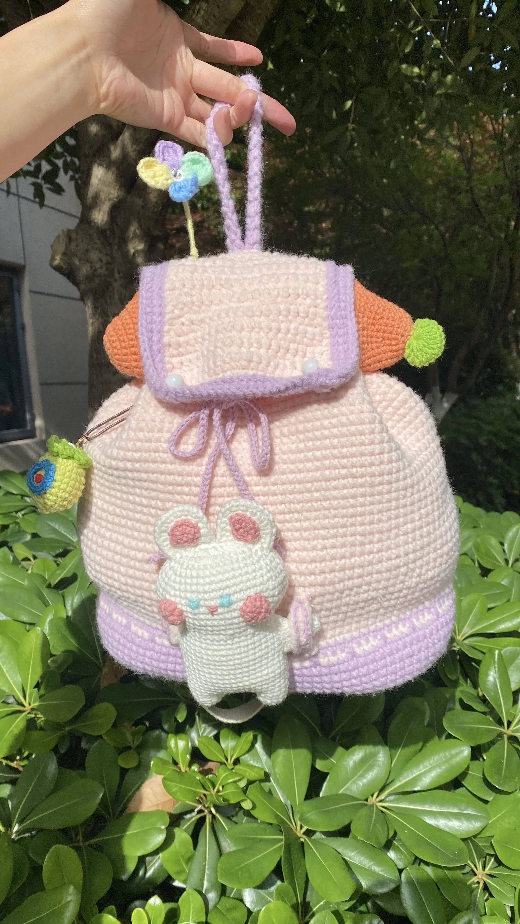 小小探险家兔兔背包, a crochet project shared by 一只小橘子呀🍊
