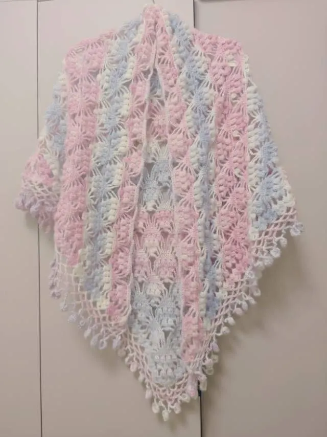 马海毛葡萄披肩, a crochet project shared by 云锦小屋