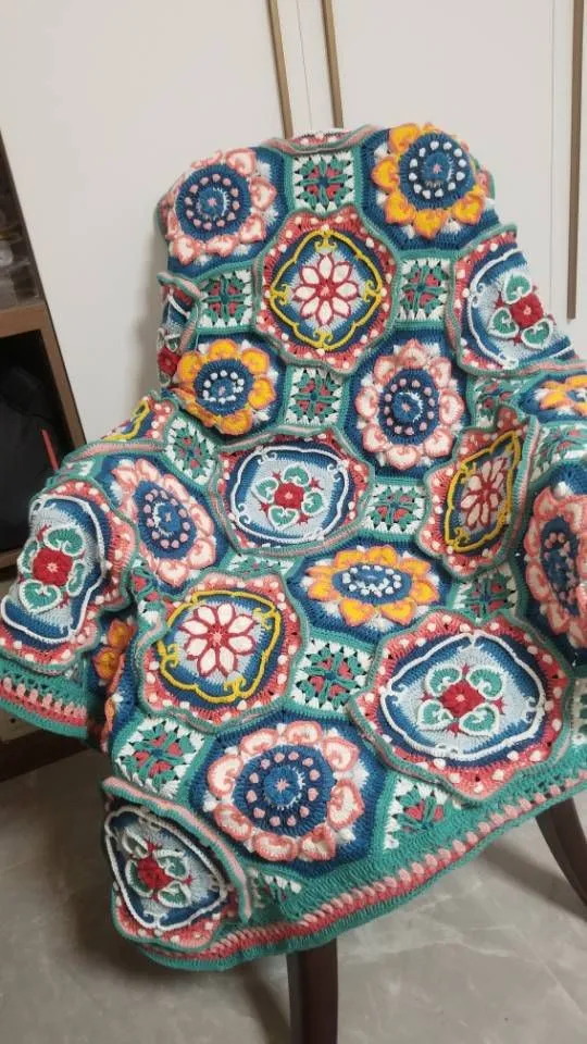 如意莲花毯成品真的很惊艳！
