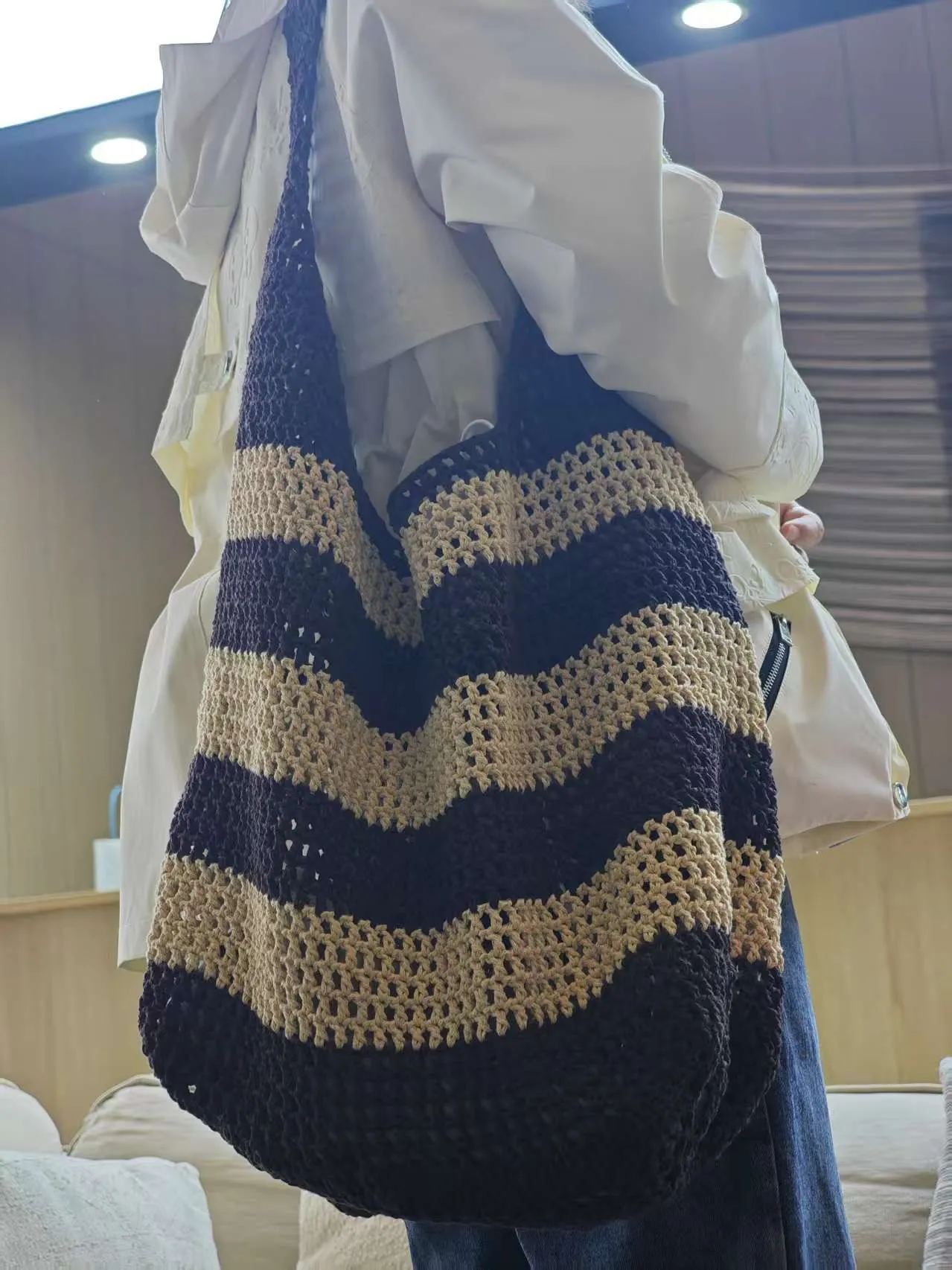 蕉叶线托特包