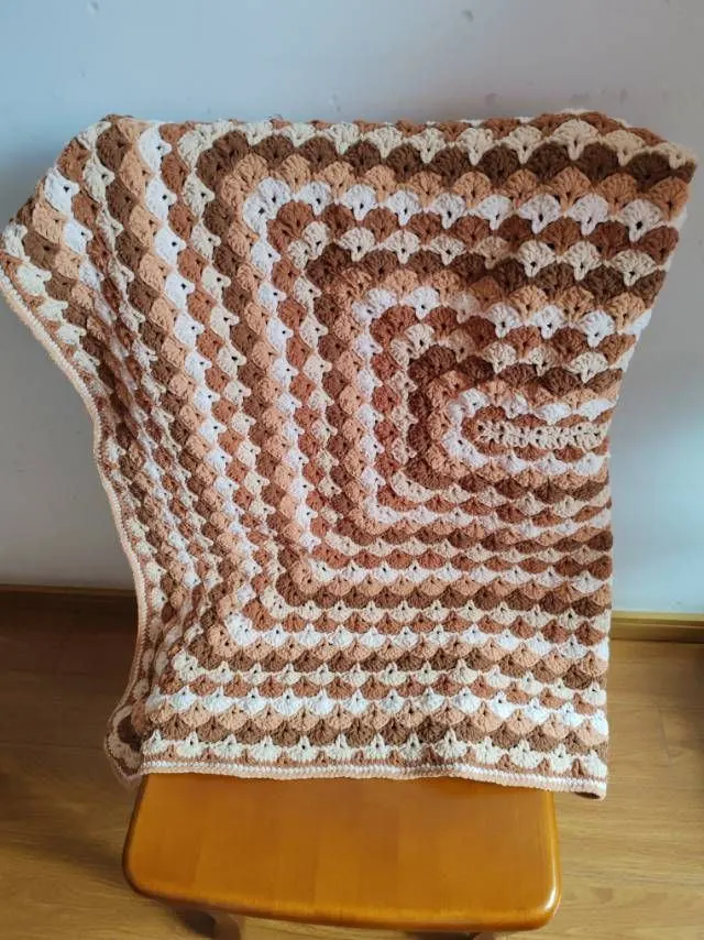 贝壳花毯子, a crochet project shared by 快乐的大胖纸