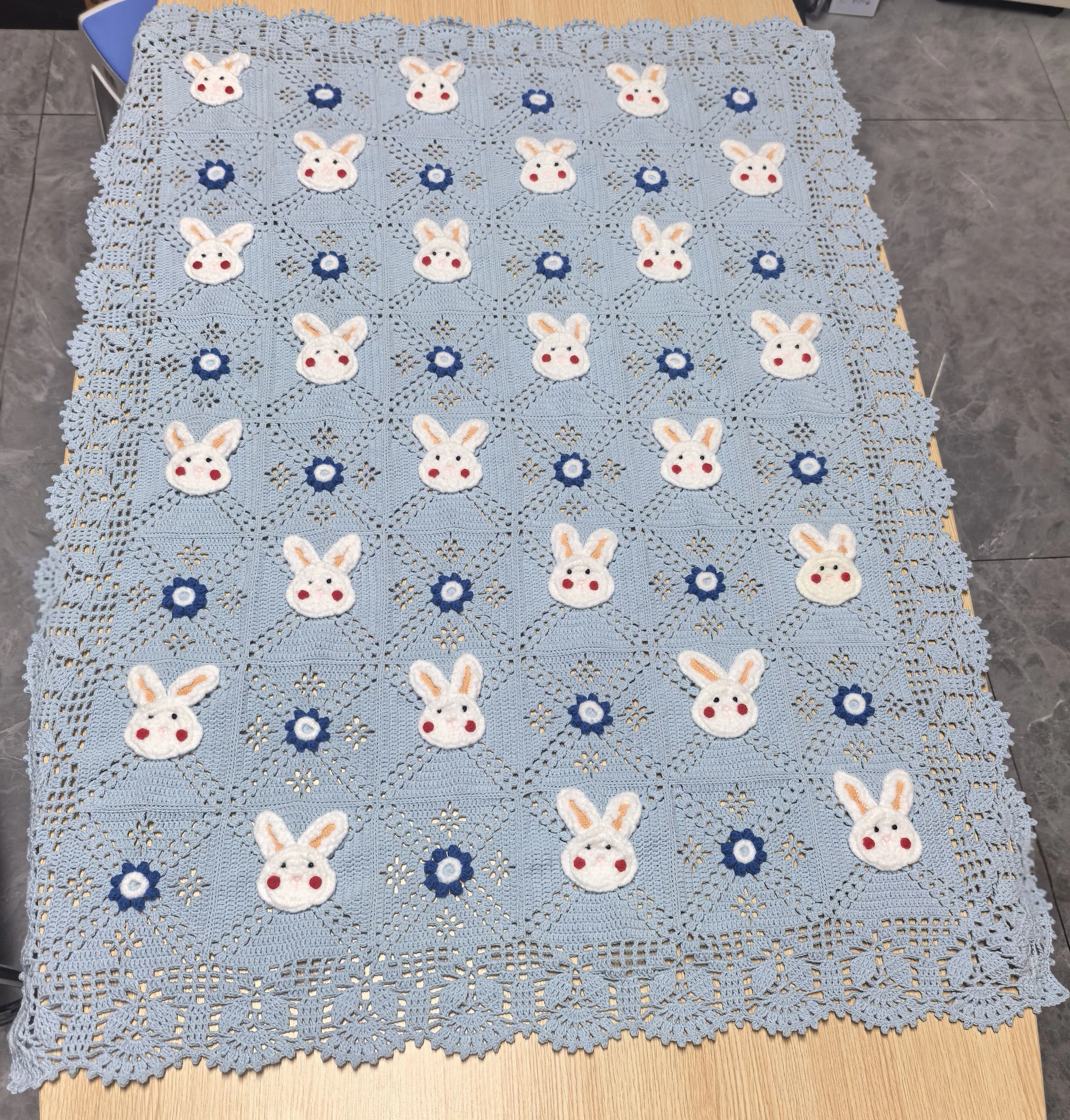 小兔毯～, a crochet project shared by 幸福了然后呢