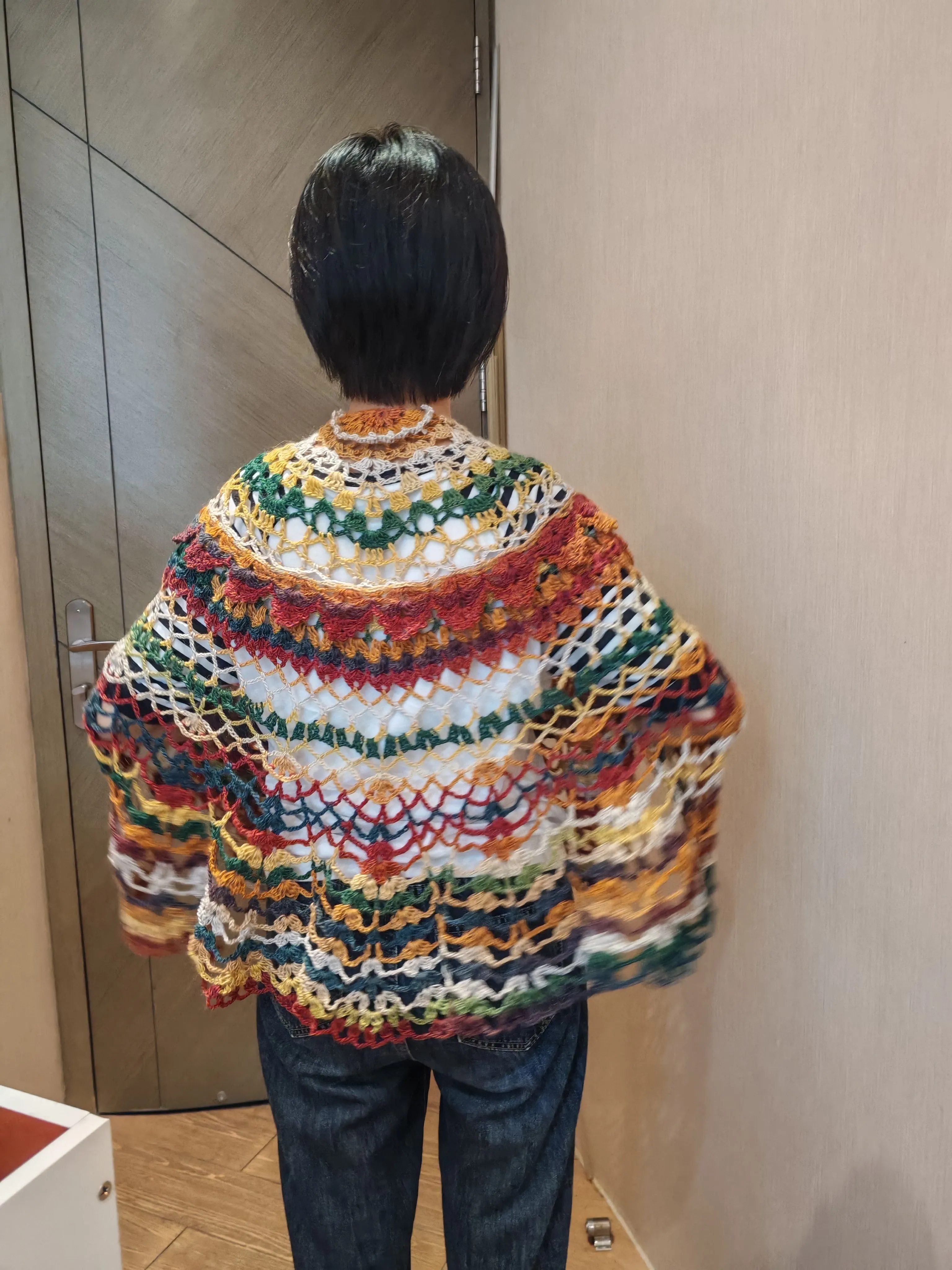 敦煌旧梦茱萸披肩来喽, a crochet project shared by 吱唔朱