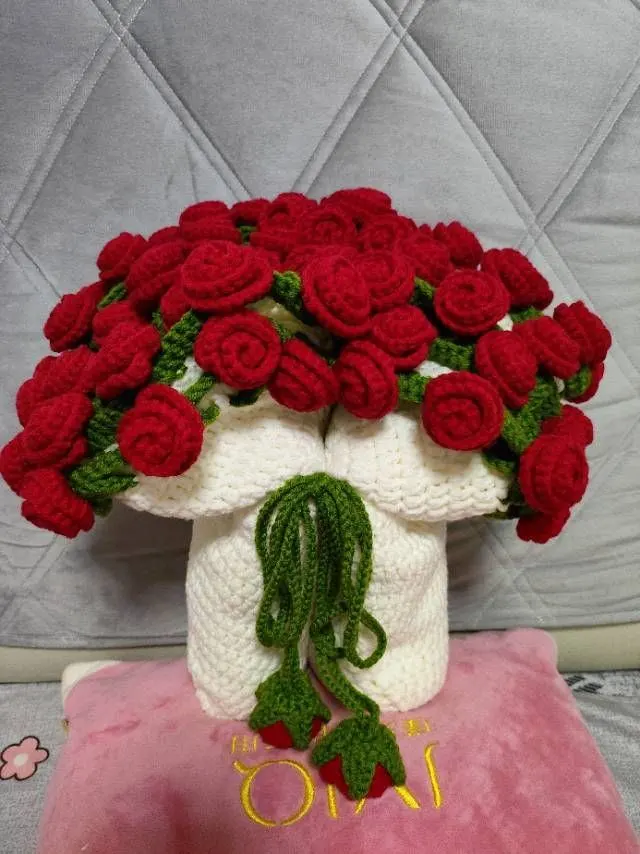玫瑰花束毯子, a crochet project shared by 一諾傾qing