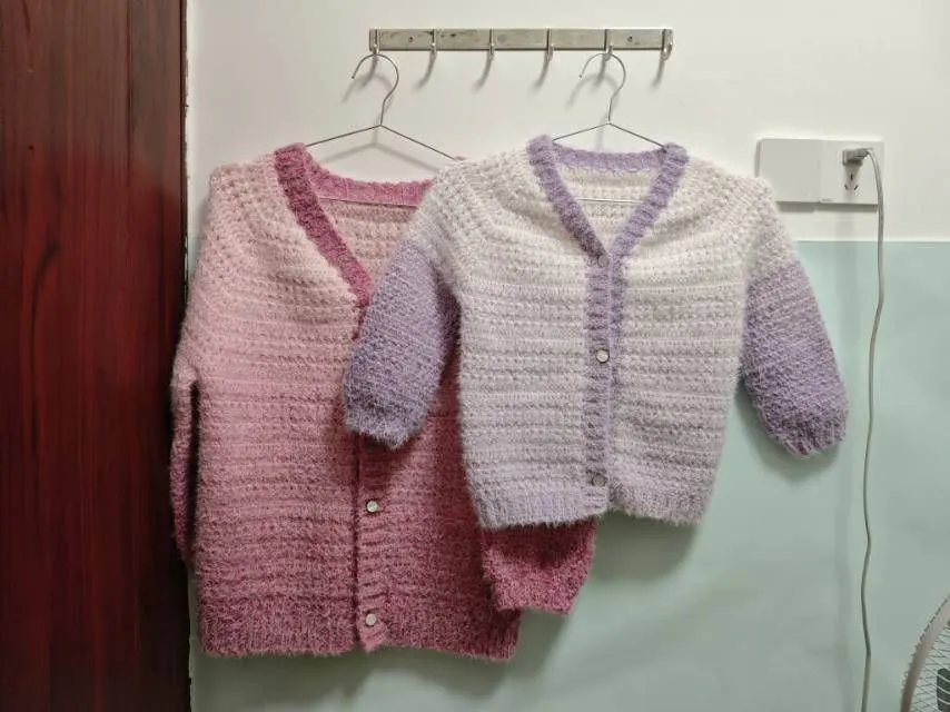 没有星月爱心的星月爱心开衫，跟囡囡一人一件, a crochet project shared by DARK🐣