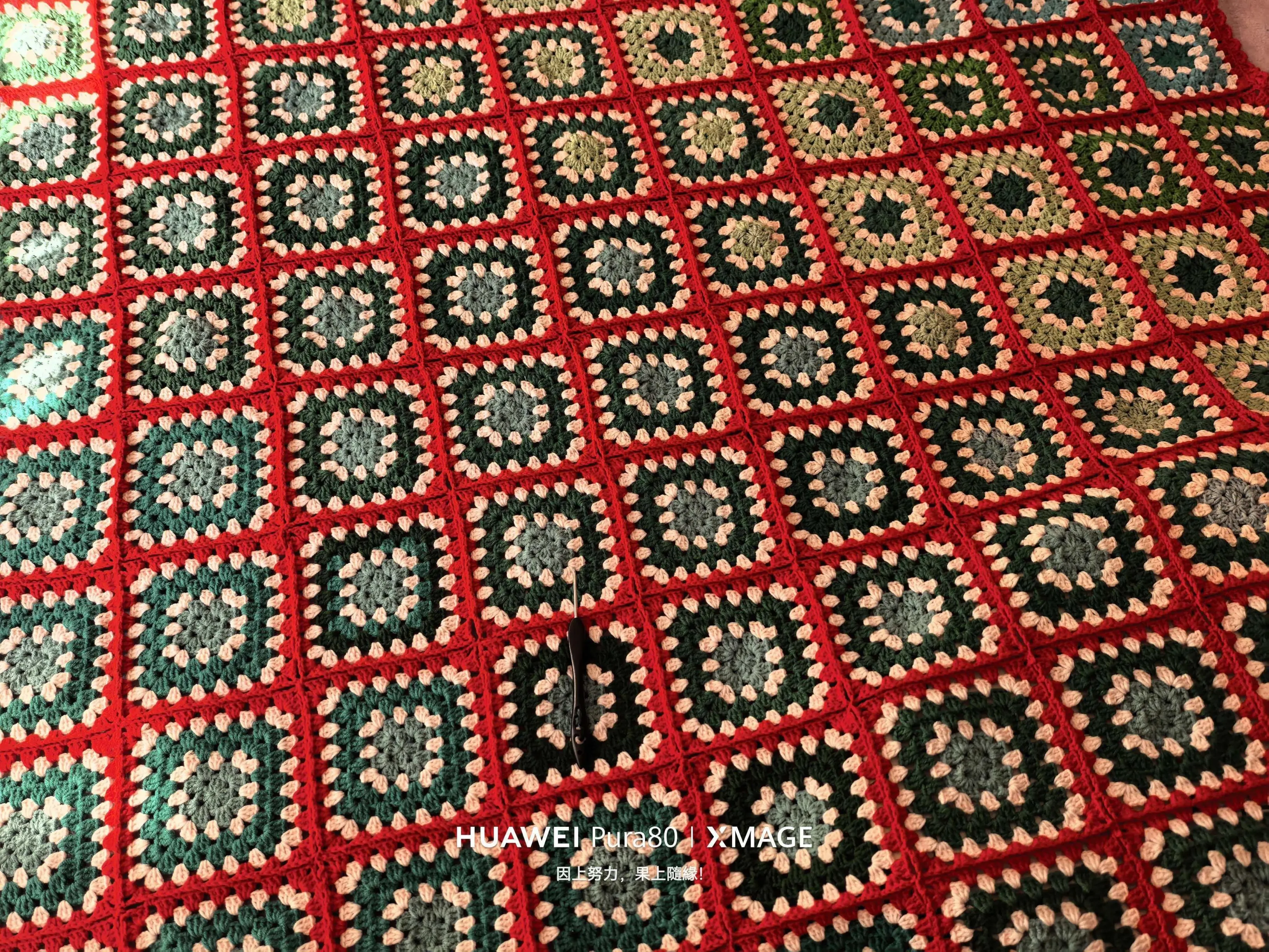 祖母方格百位数图, a crochet project shared by 阿如｜手工人