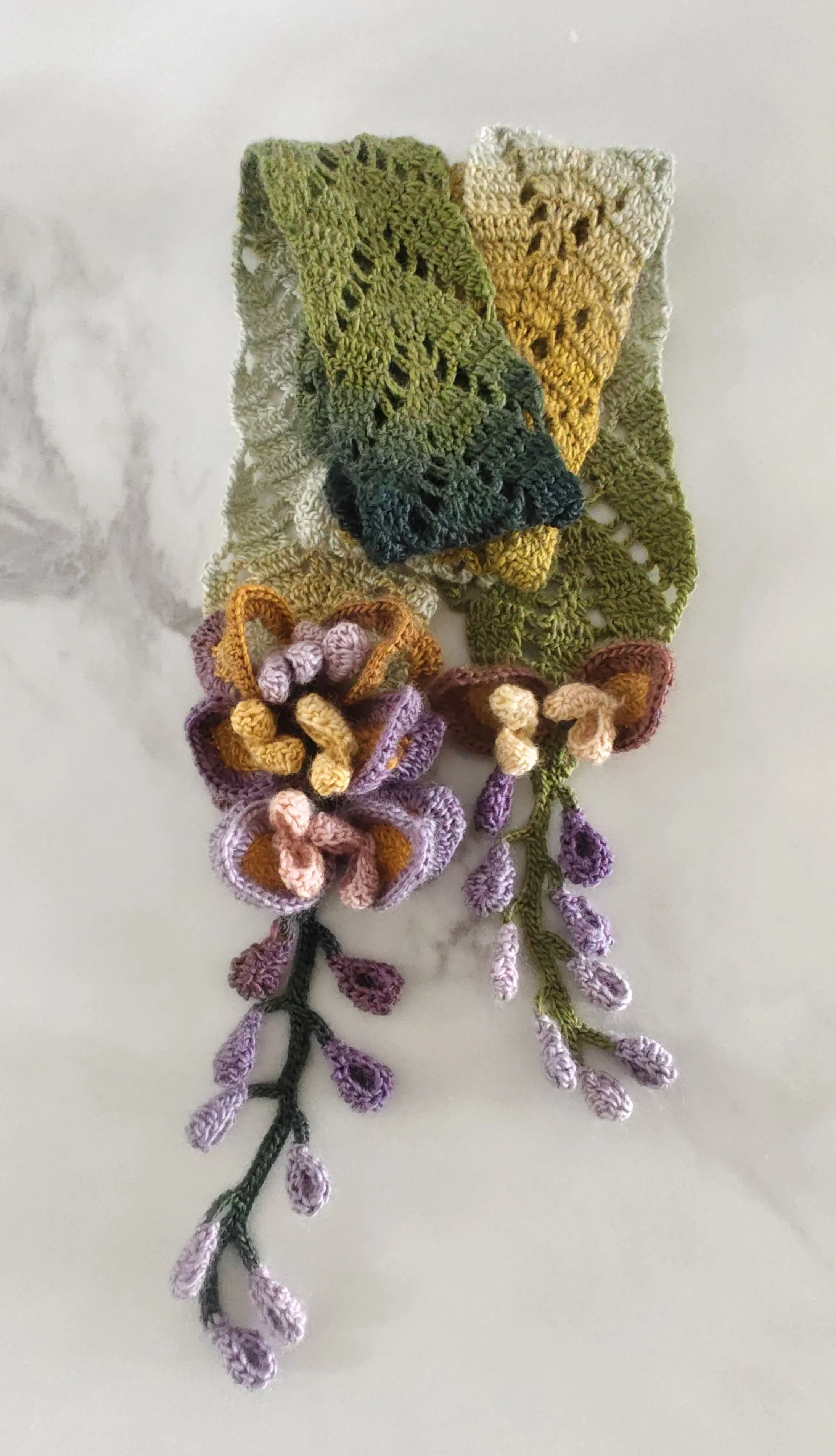 紫藤花围巾, a crochet project shared by 冰清玉洁