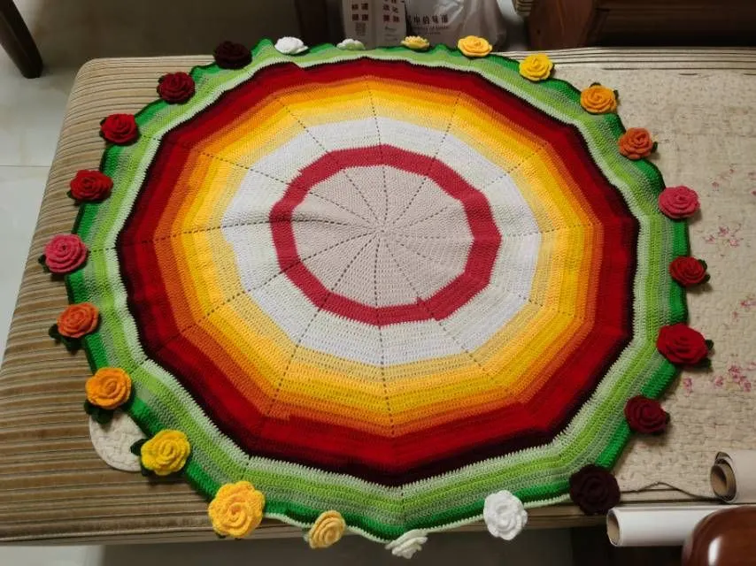 山茶花毯, a crochet project shared by 惠风和畅