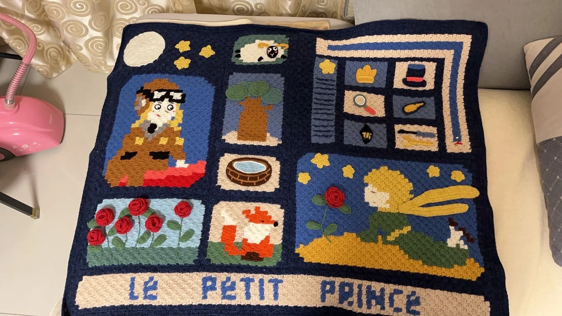 勾毯子, a crochet project shared by 红页