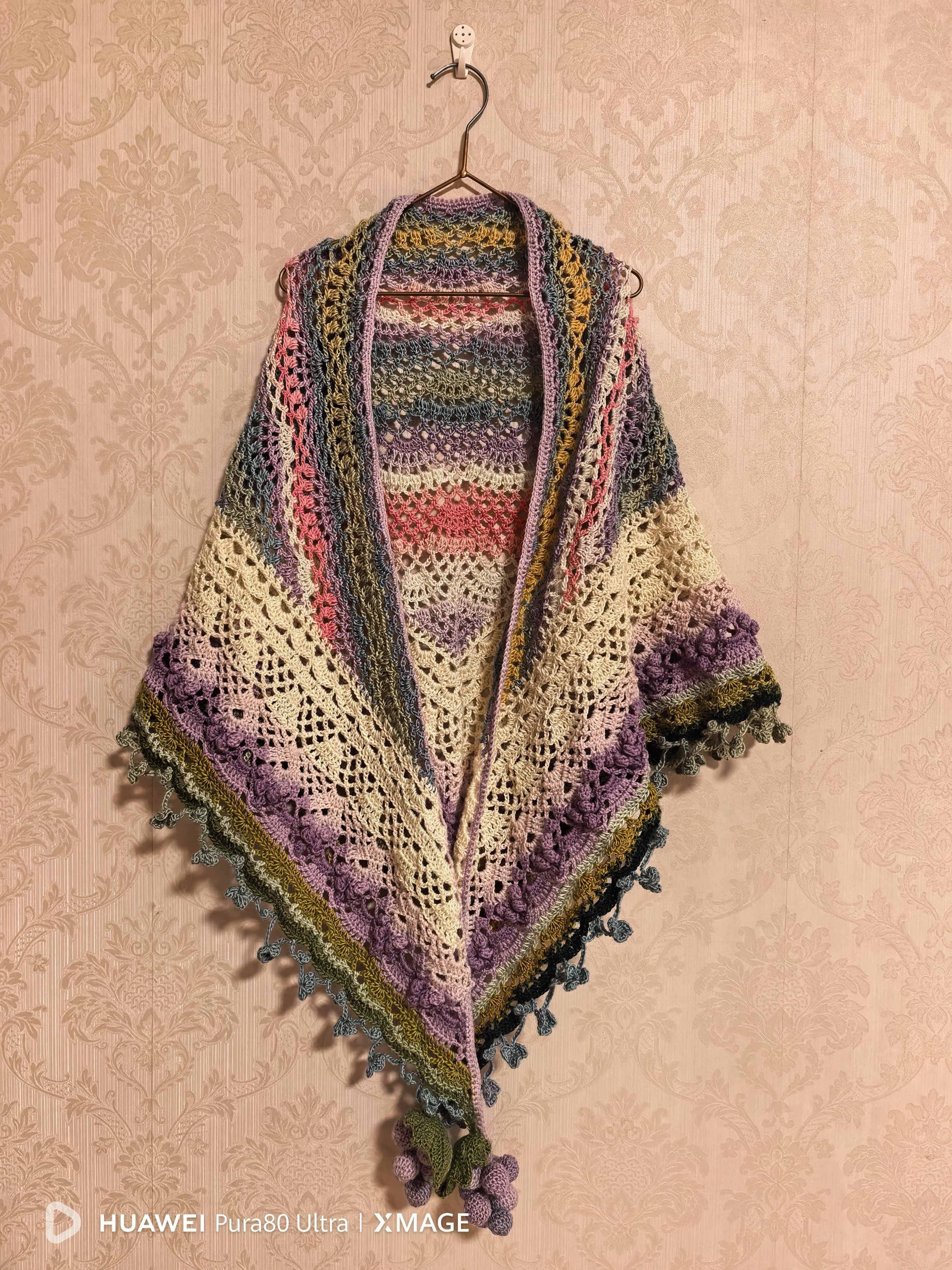 葡萄披肩, a crochet project shared by 旖旎