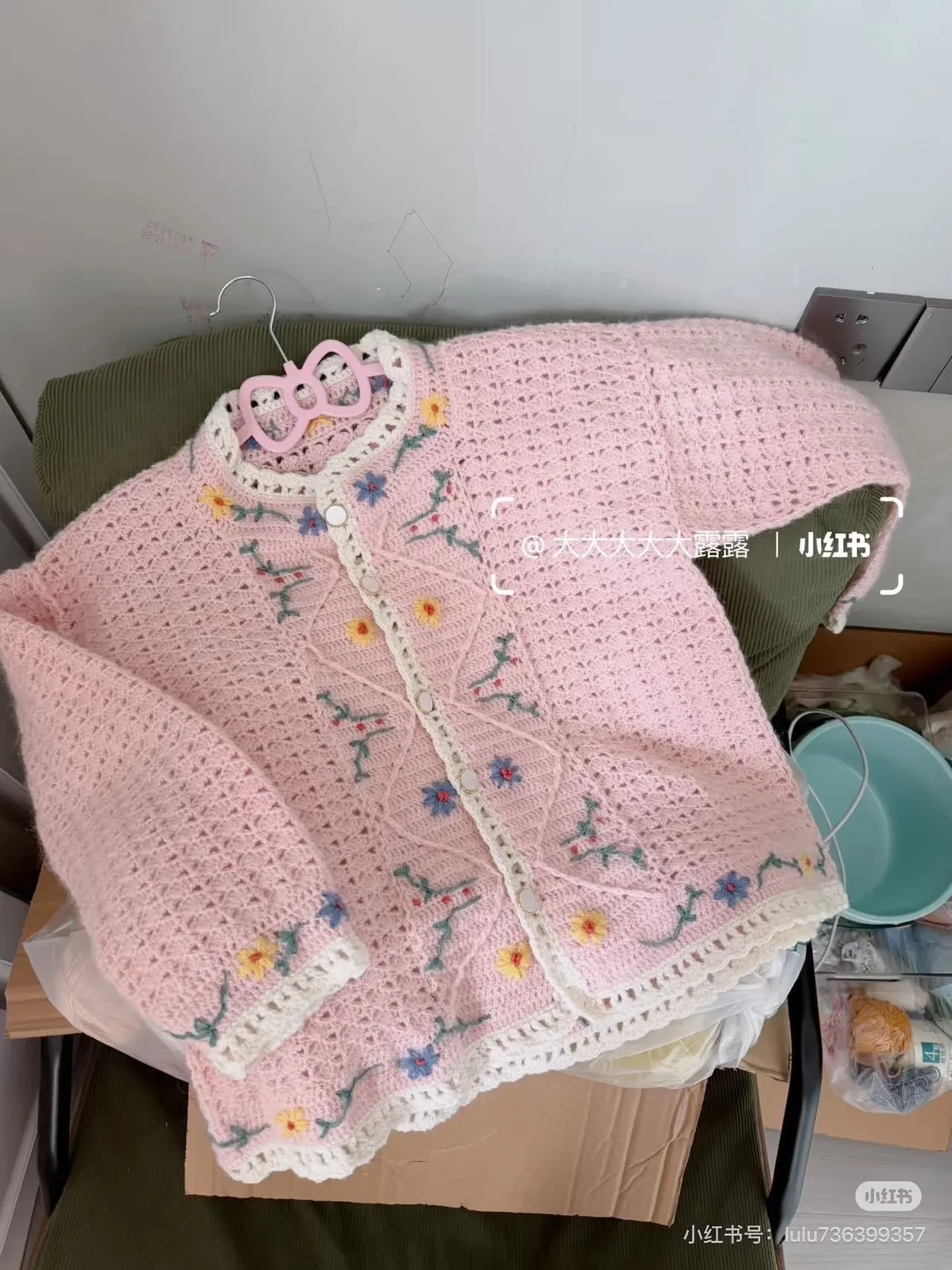 洛可可刺绣开衫, a crochet project shared by 大大大大大露露