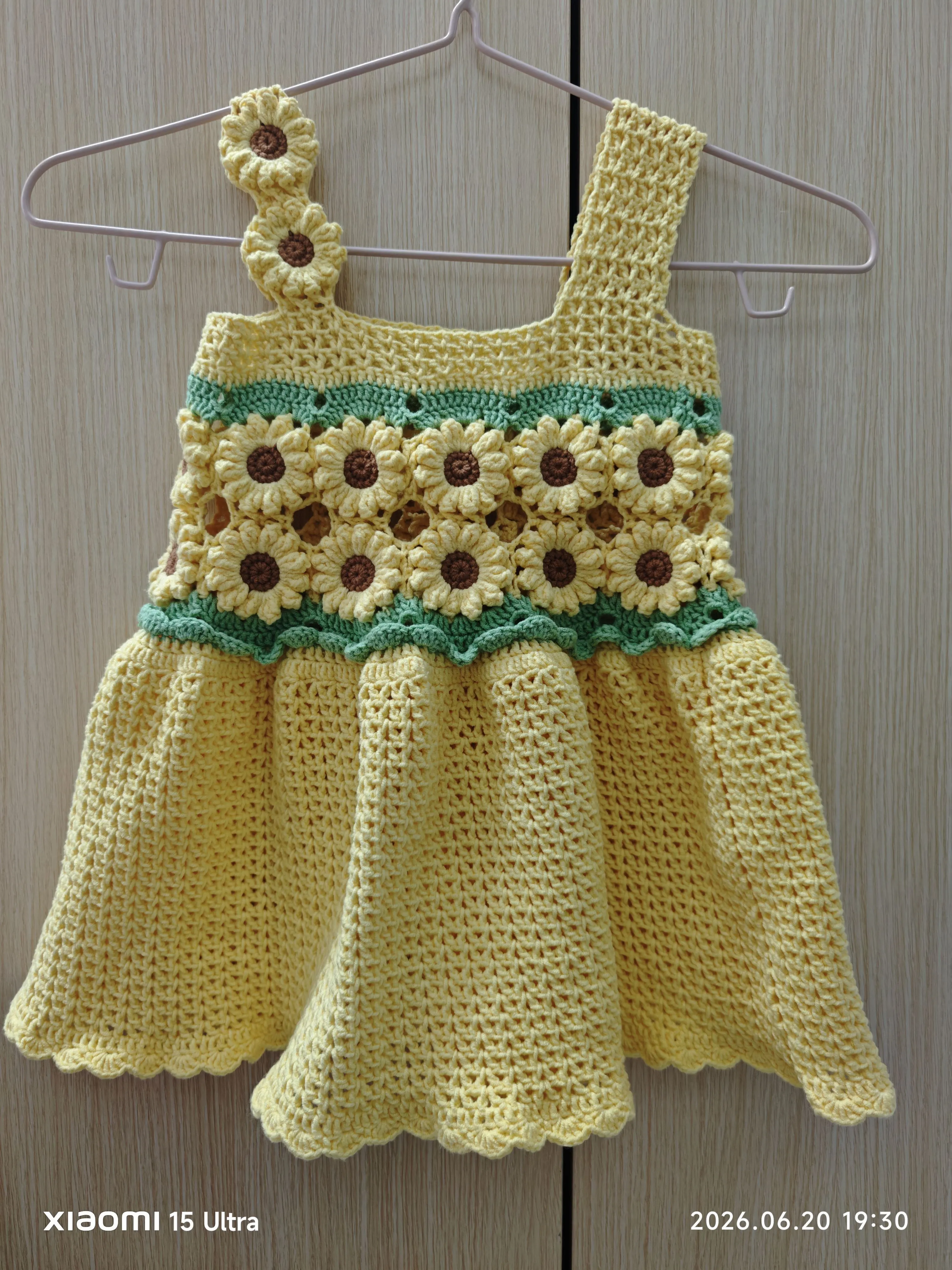 向阳拼花背心裙子, a crochet project shared by 戴敏敏