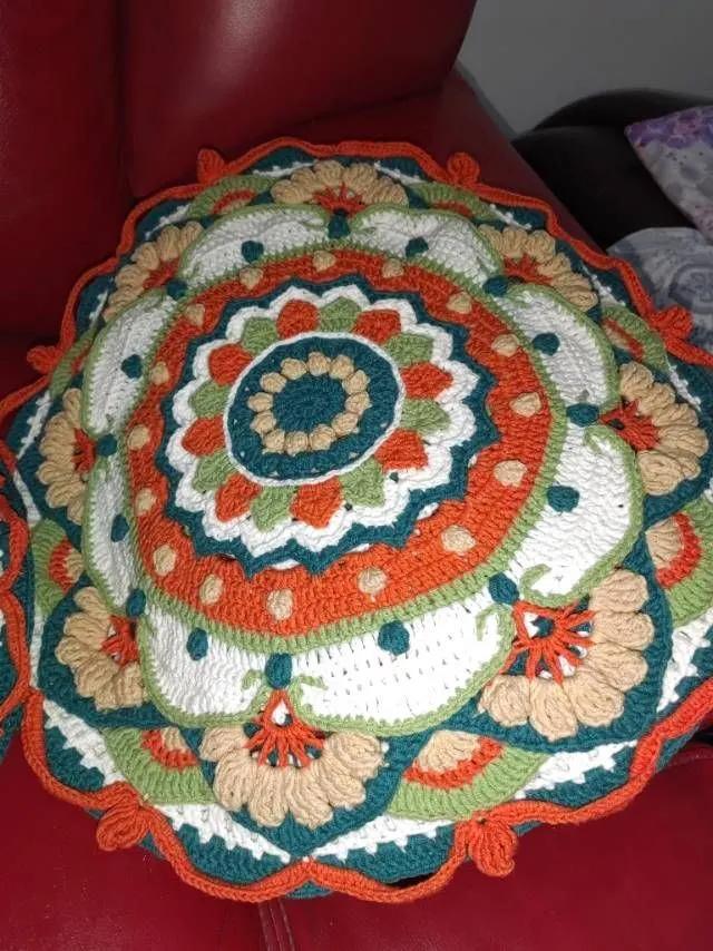 宝相花抱枕, a crochet project shared by Community maker