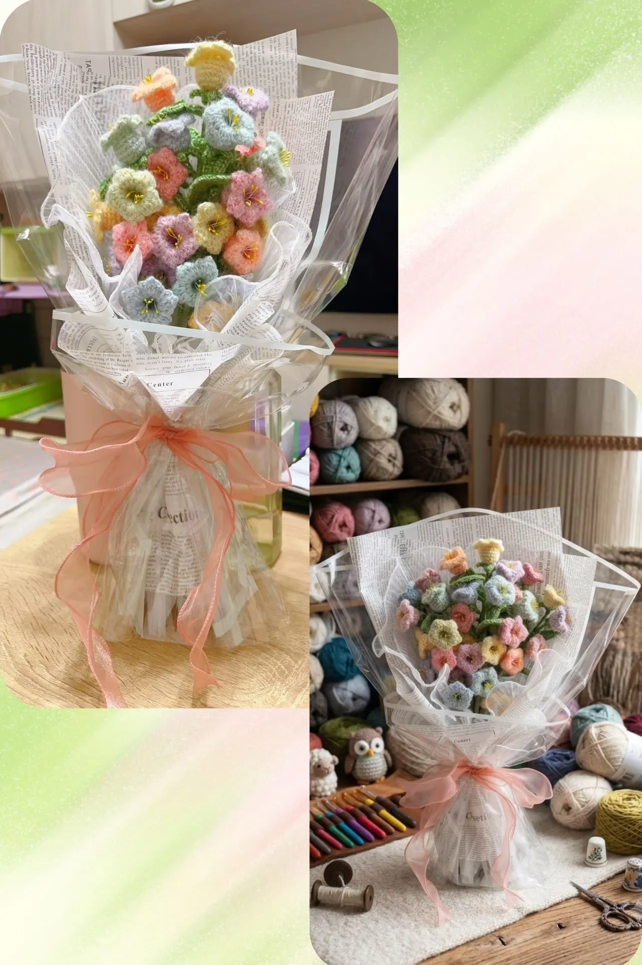 第一把花束作品, a crochet project shared by 愛玩毛線的兔兔