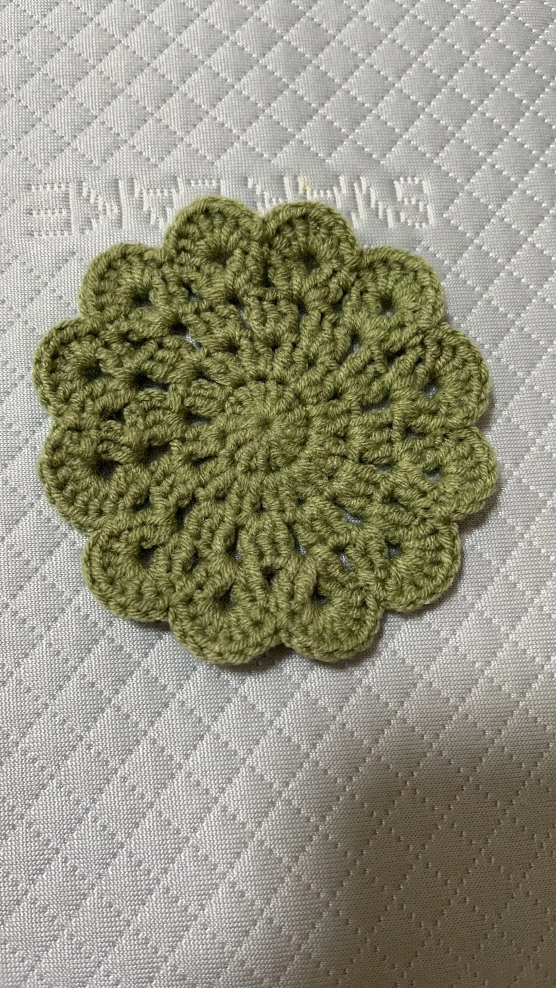 复古花杯垫, a crochet project shared by 山海相逢