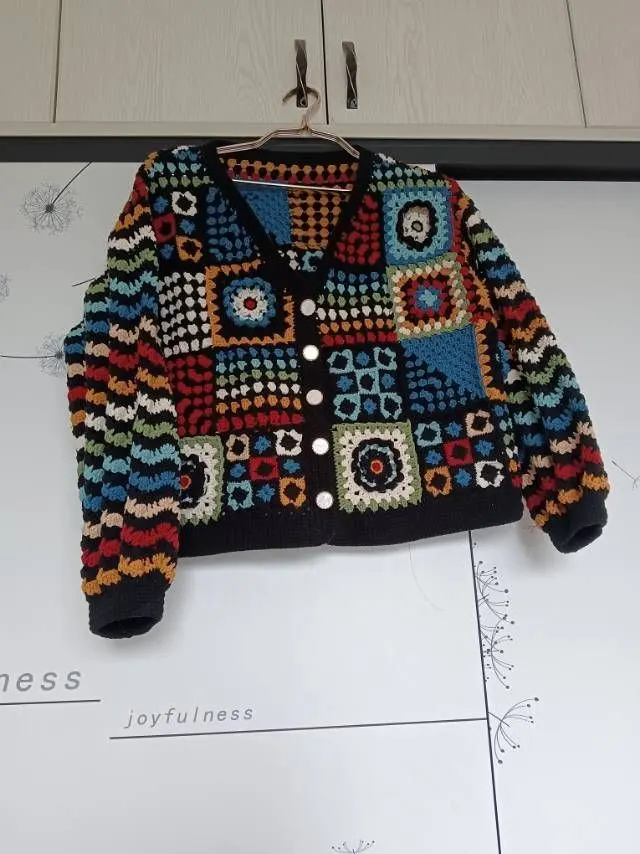 晚虹拼花开衫, a crochet project shared by ๓°乂氼 ⁵²ºღ᭄ꦿ࿐