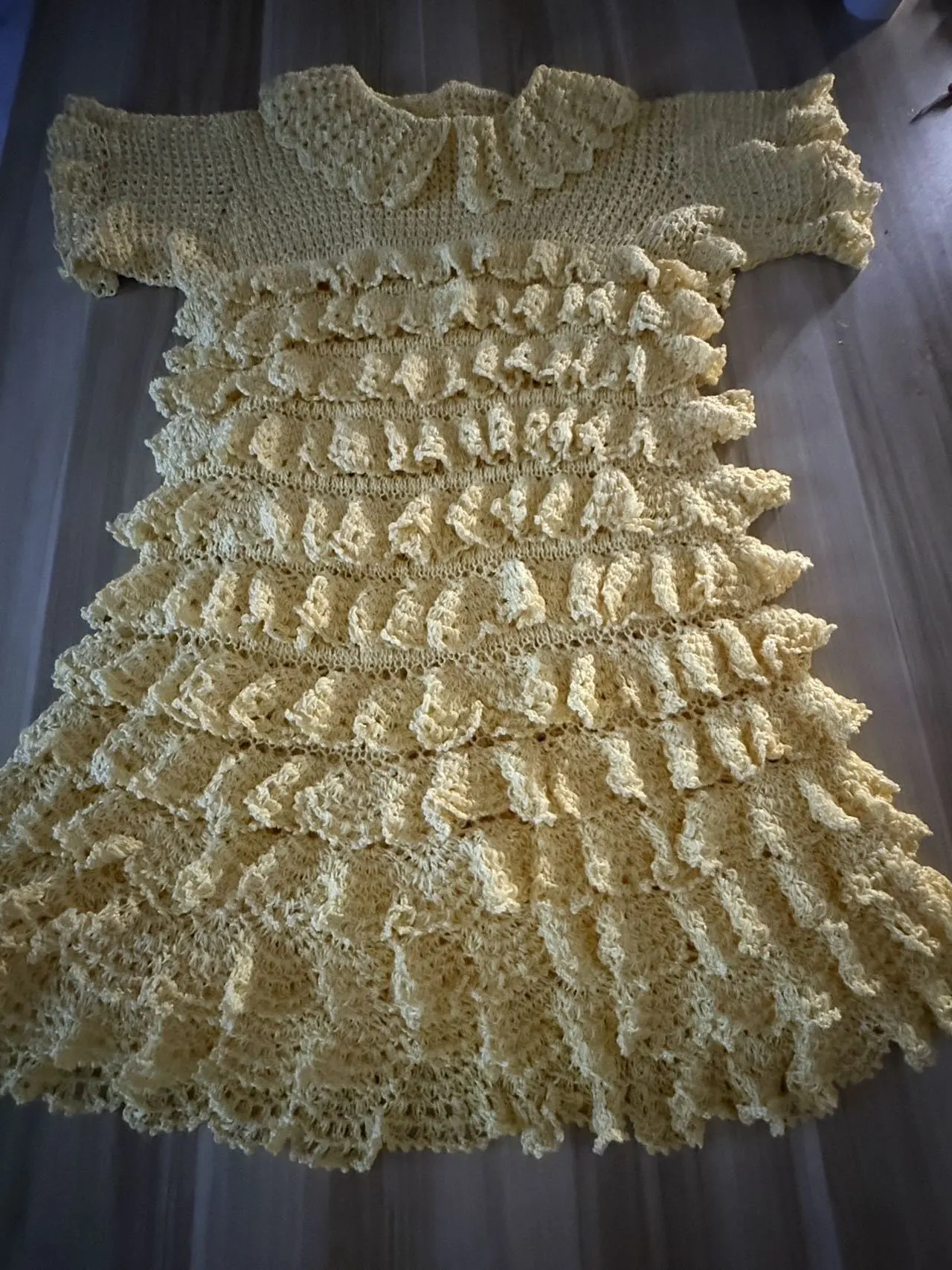 放了两年的裙子终于完成啦, a crochet project shared by 花儿红红
