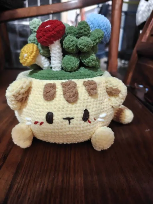盆栽收纳,太可爱了吧, a crochet project shared by 爱自己