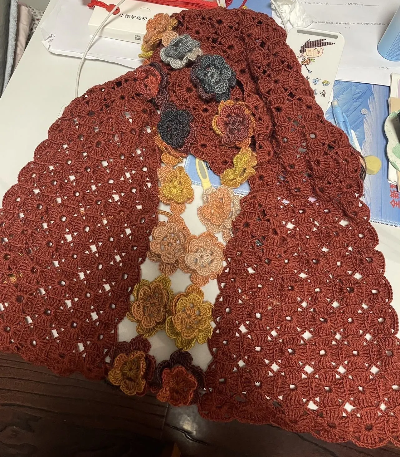 哆哆围巾 太美了送给她, a crochet project shared by 小雨点