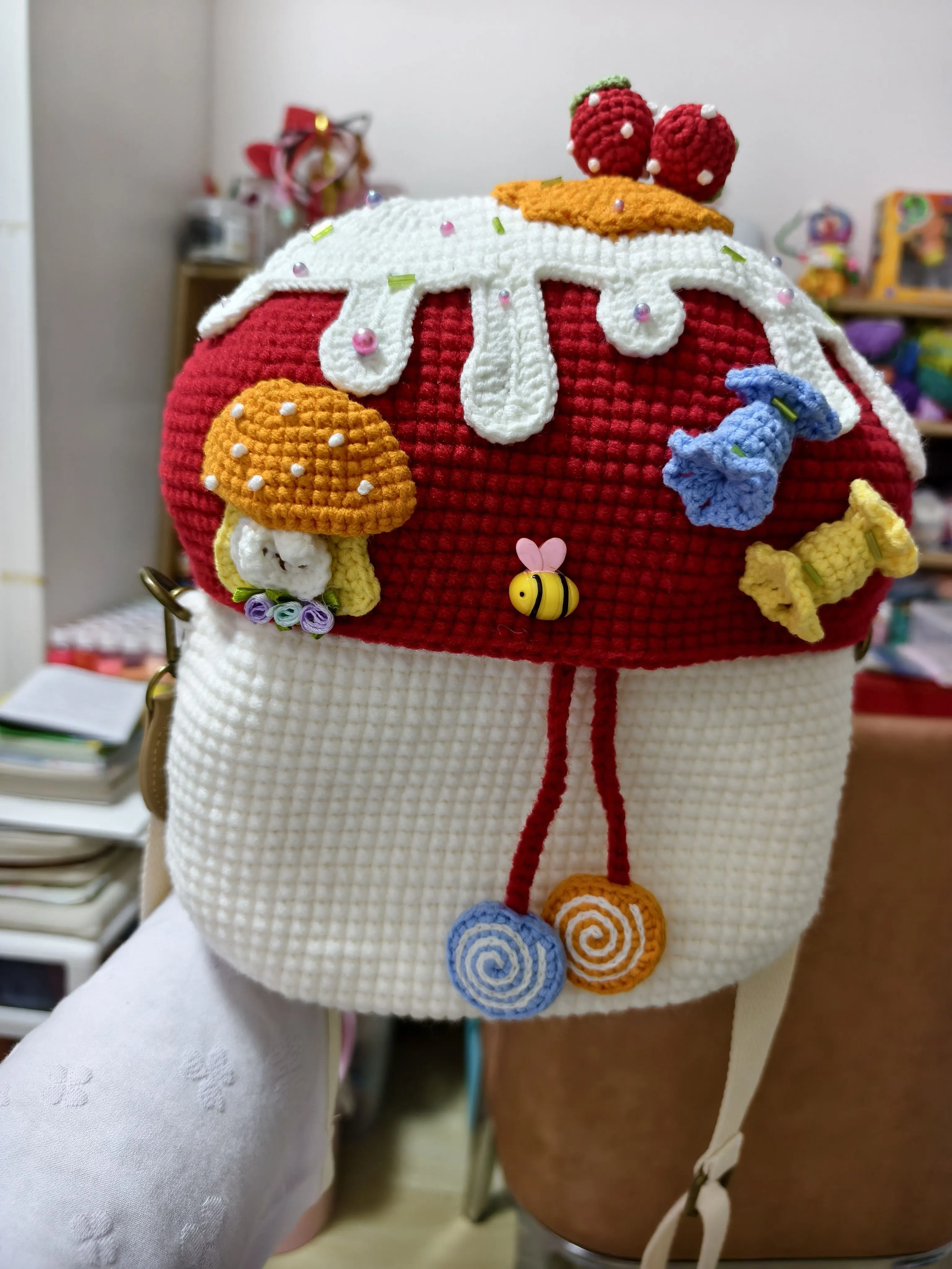 蘑菇屋小背包, a crochet project shared by 格格妈是女王