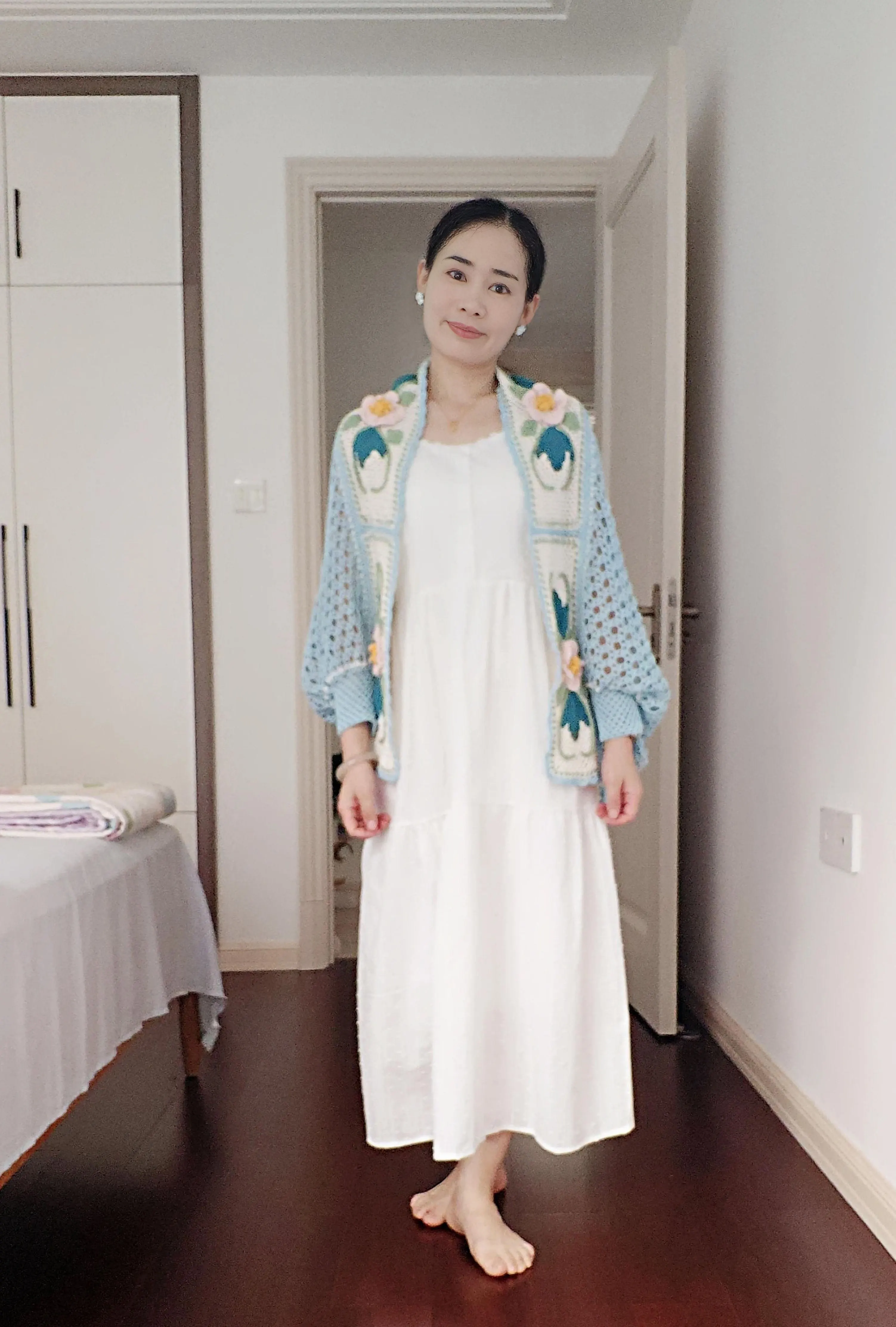 木槿蕾丝披肩, a crochet project shared by 朵朵妈