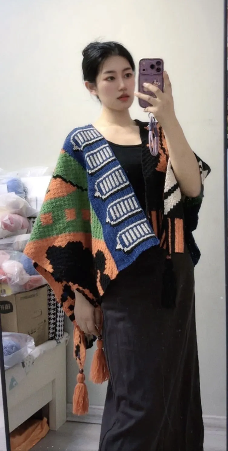 马蒂斯披肩斗篷, a crochet project shared by 大大大大大露露