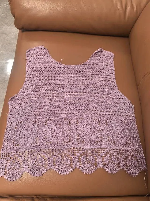 花雅上衣大码短袖款, a crochet project shared by 叽叽复织织