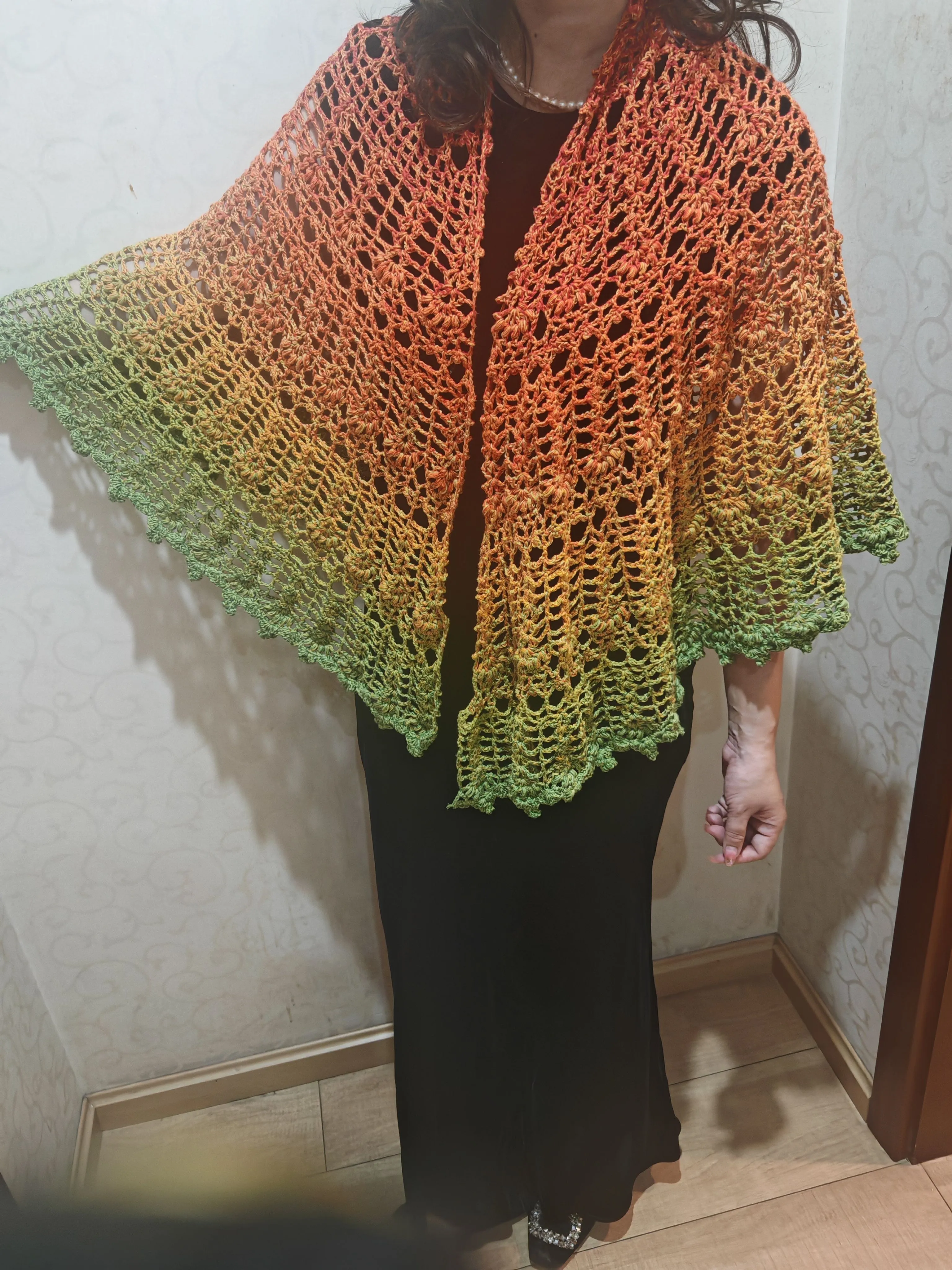 终于钩好了，星芒大披肩, photo 1