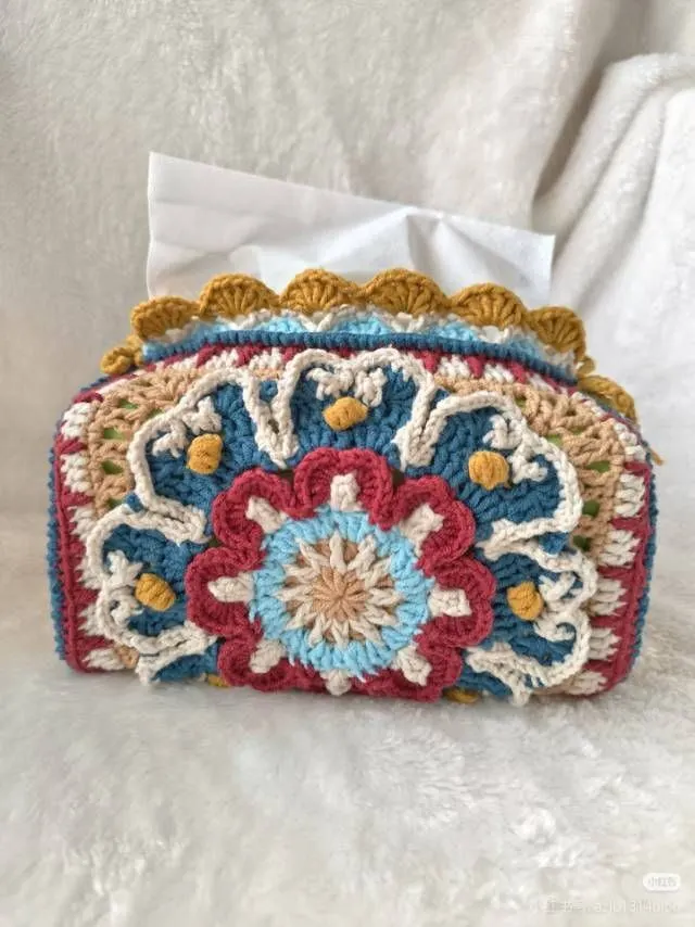 锦韵系列纸巾盒, a crochet project shared by 很厉害