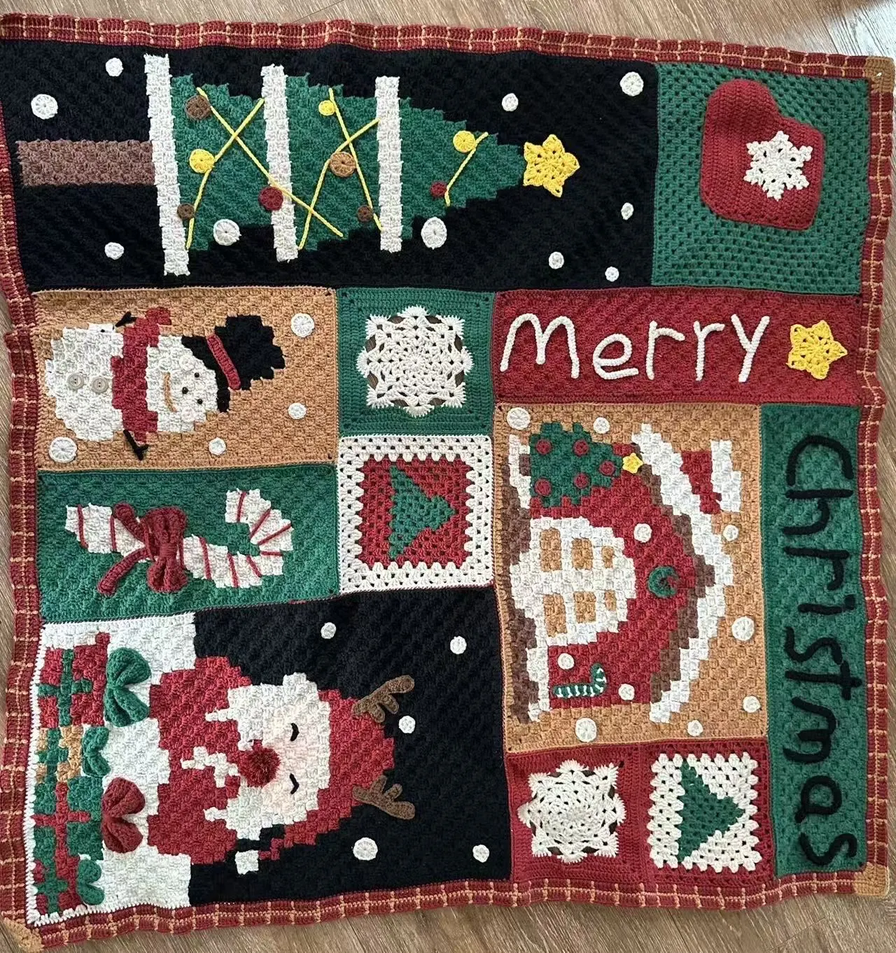 圣诞毯子记录, a crochet project shared by 初夏