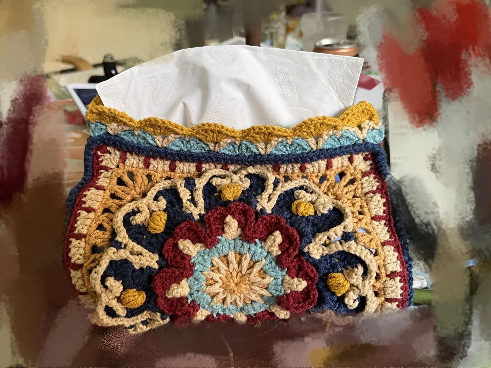 ✅心心念念的纸巾盒, a crochet project shared by 废毛玩线