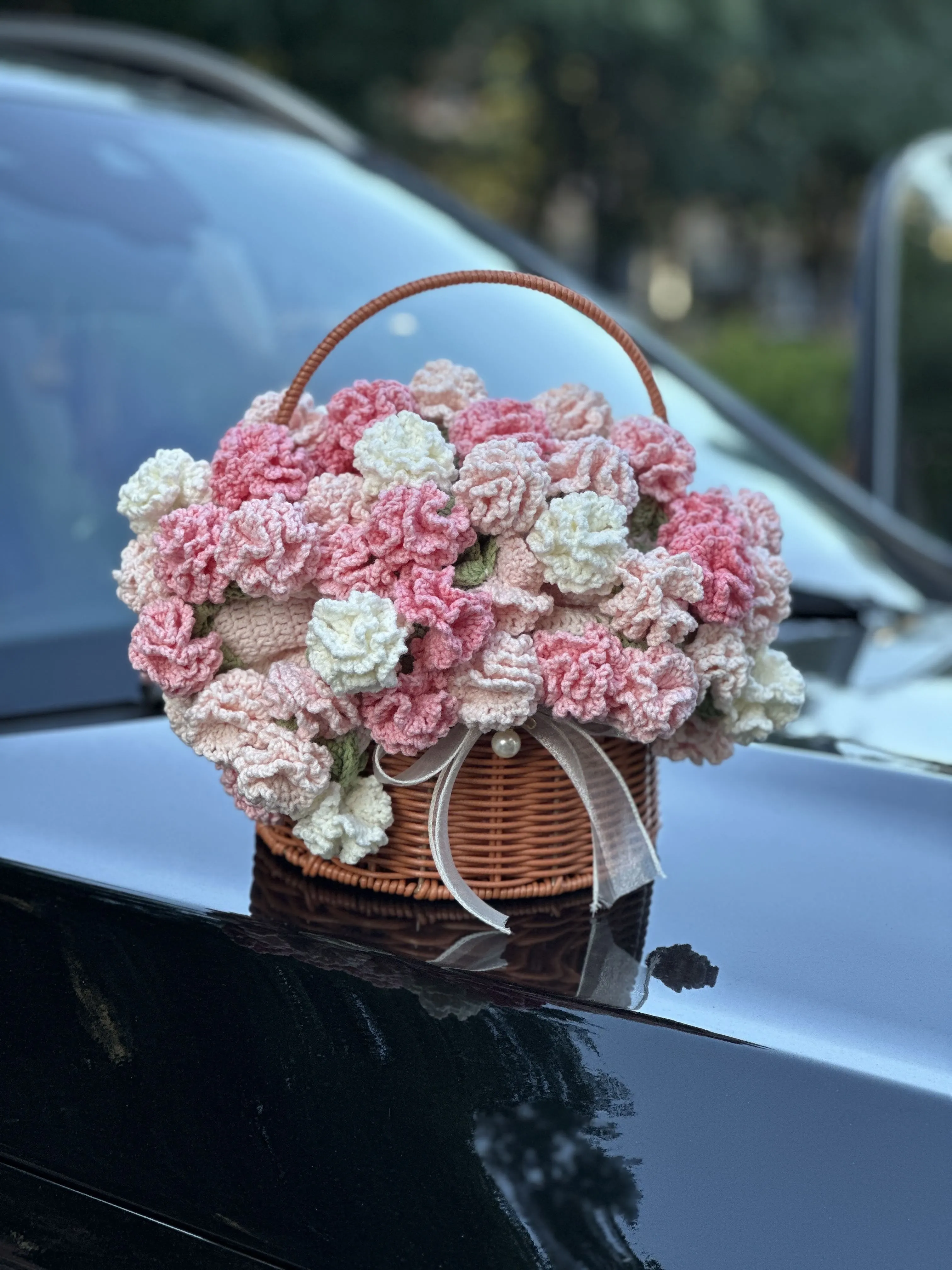 康乃馨花束毯, a crochet project shared by 十二