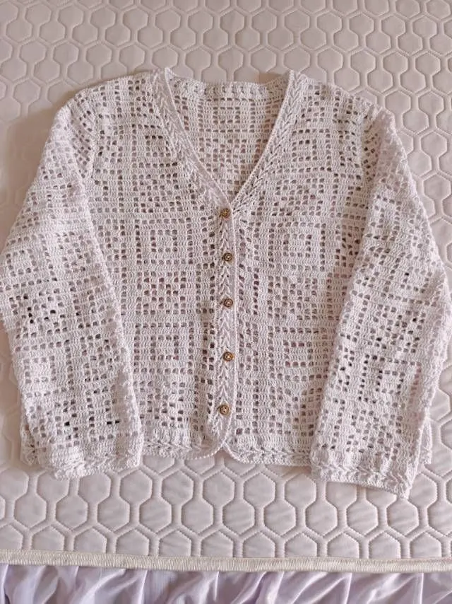 方正开衫完工, a crochet project shared by 雪玥
