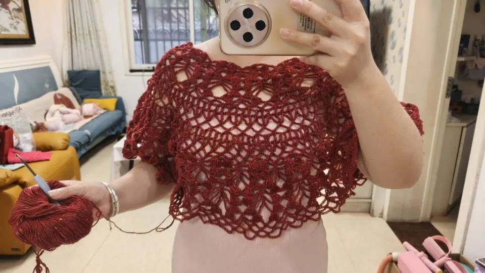 楚然斗篷完成啦, a crochet project shared by 杜若
