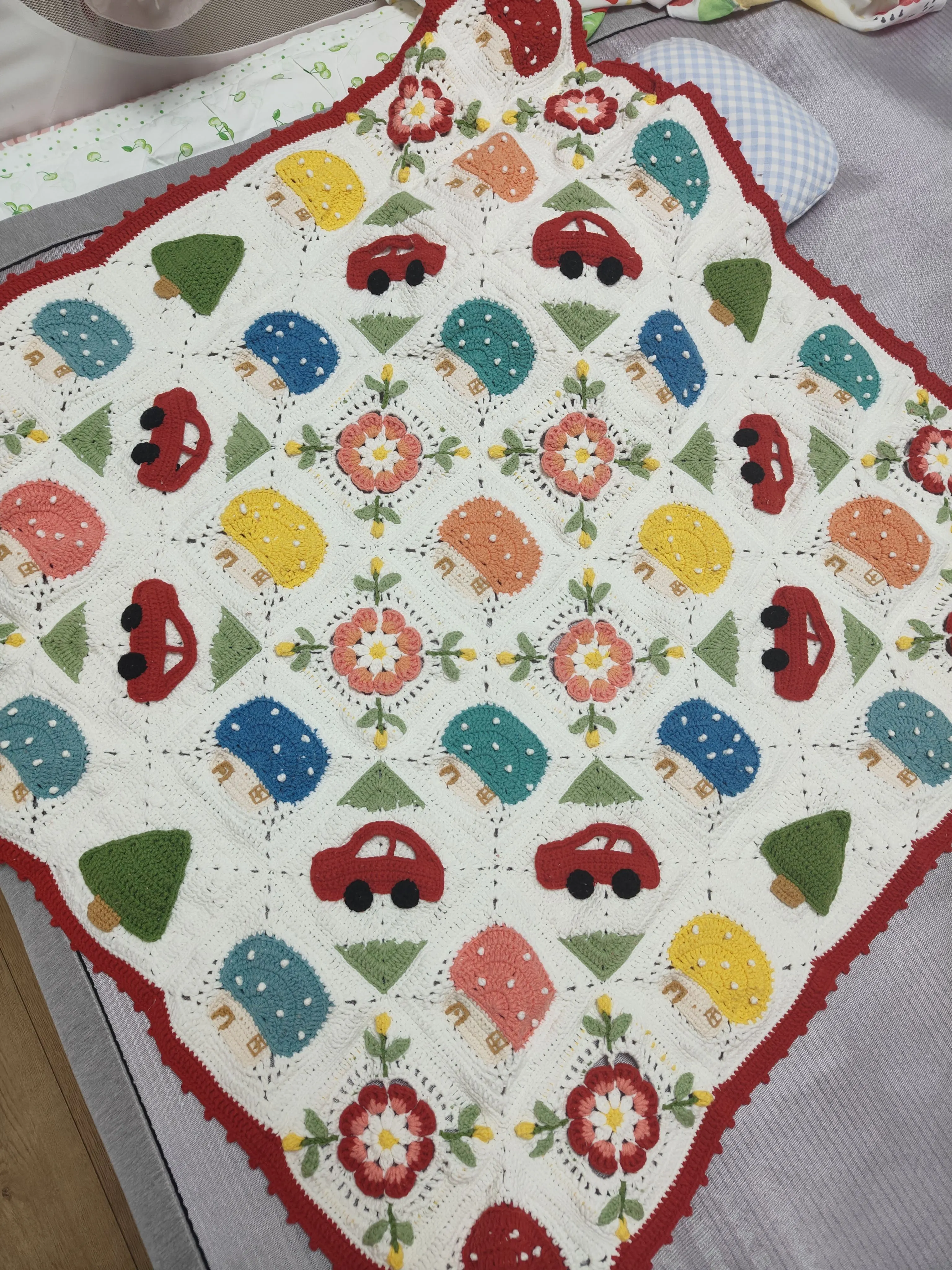 有房有车小毯子, a crochet project shared by 怪兽的小尾巴