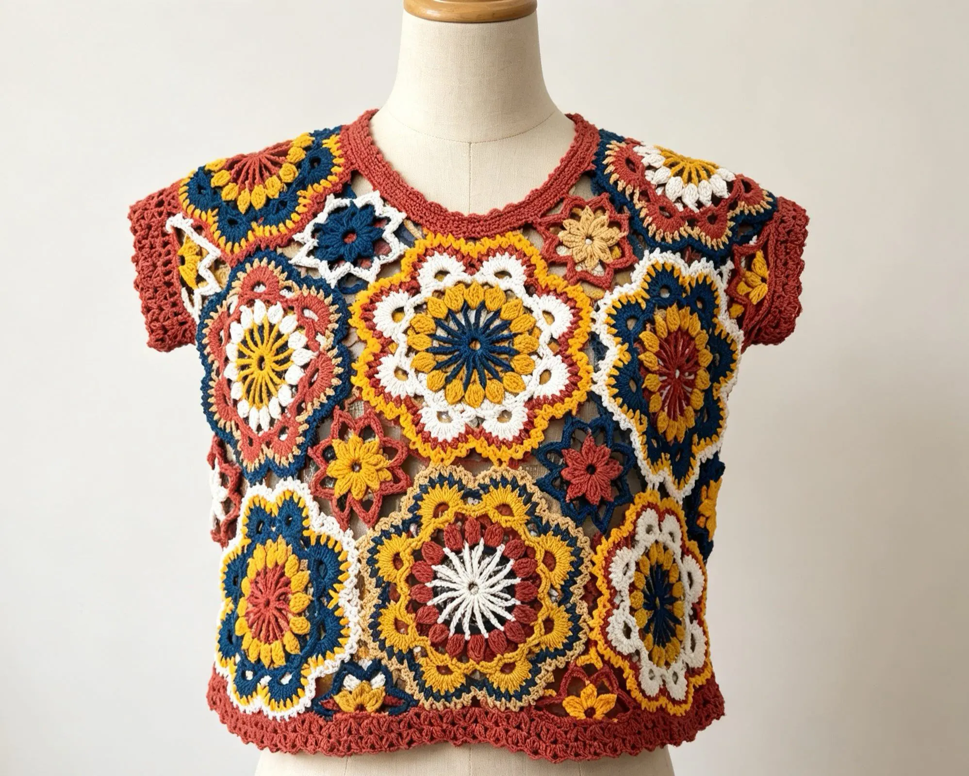 改成短袖了, a crochet project shared by 织织不倦