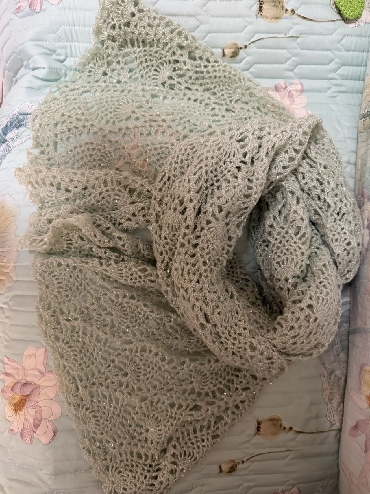 菠萝花披肩, a crochet project shared by 😄开心果😄