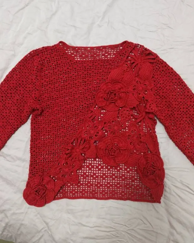 似花上衣, a crochet project shared by 是的是的,扯开一点就全散了