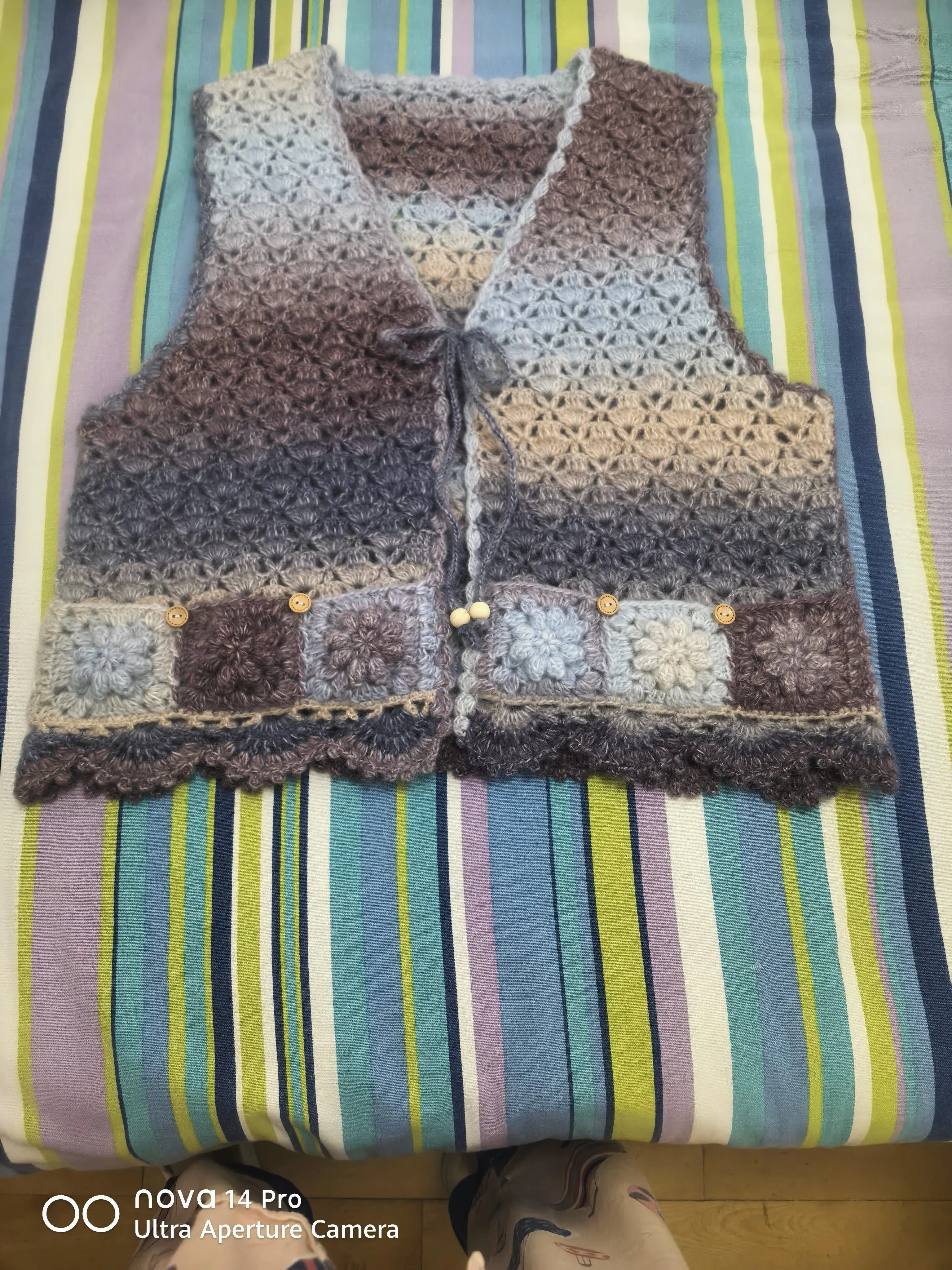 岁月系带马夾, a crochet project shared by 小海豚的奶奶